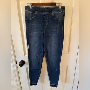 Distressed, size large, spanx jeggings